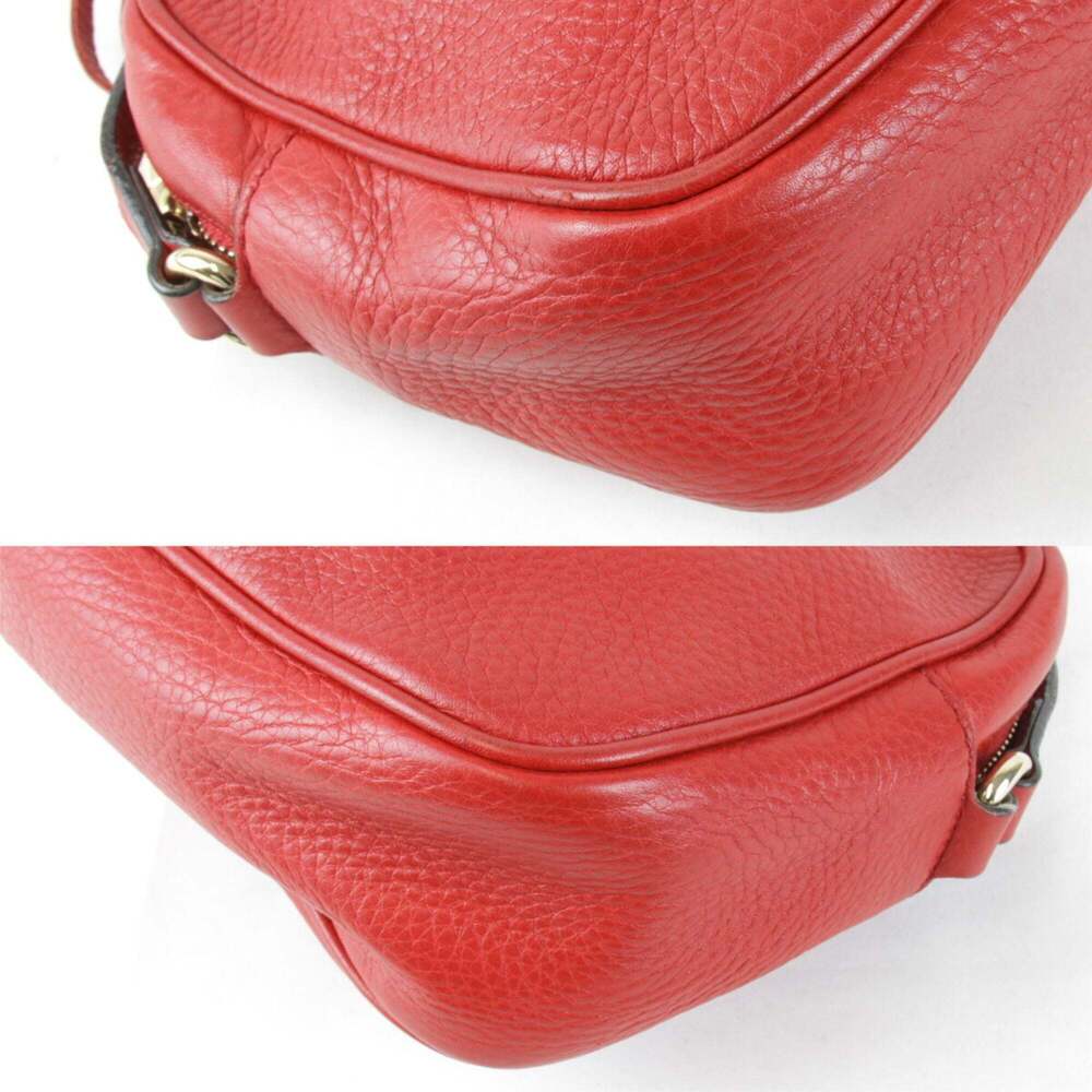 GUCCI Red Leather Shoulder Bag - Picture 4 of 8